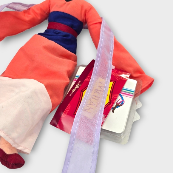 NWT Disney Store TRADITIONAL MULAN PINK Bean Bag Plush Stuffed Doll NEW O9 - Picture 3 of 7